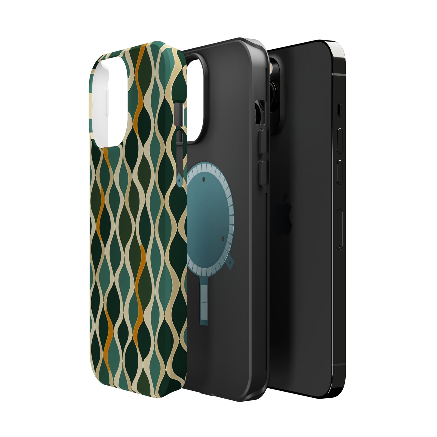 MagSafe Tough iPhone Case - Deco Aqua Ringlets.png