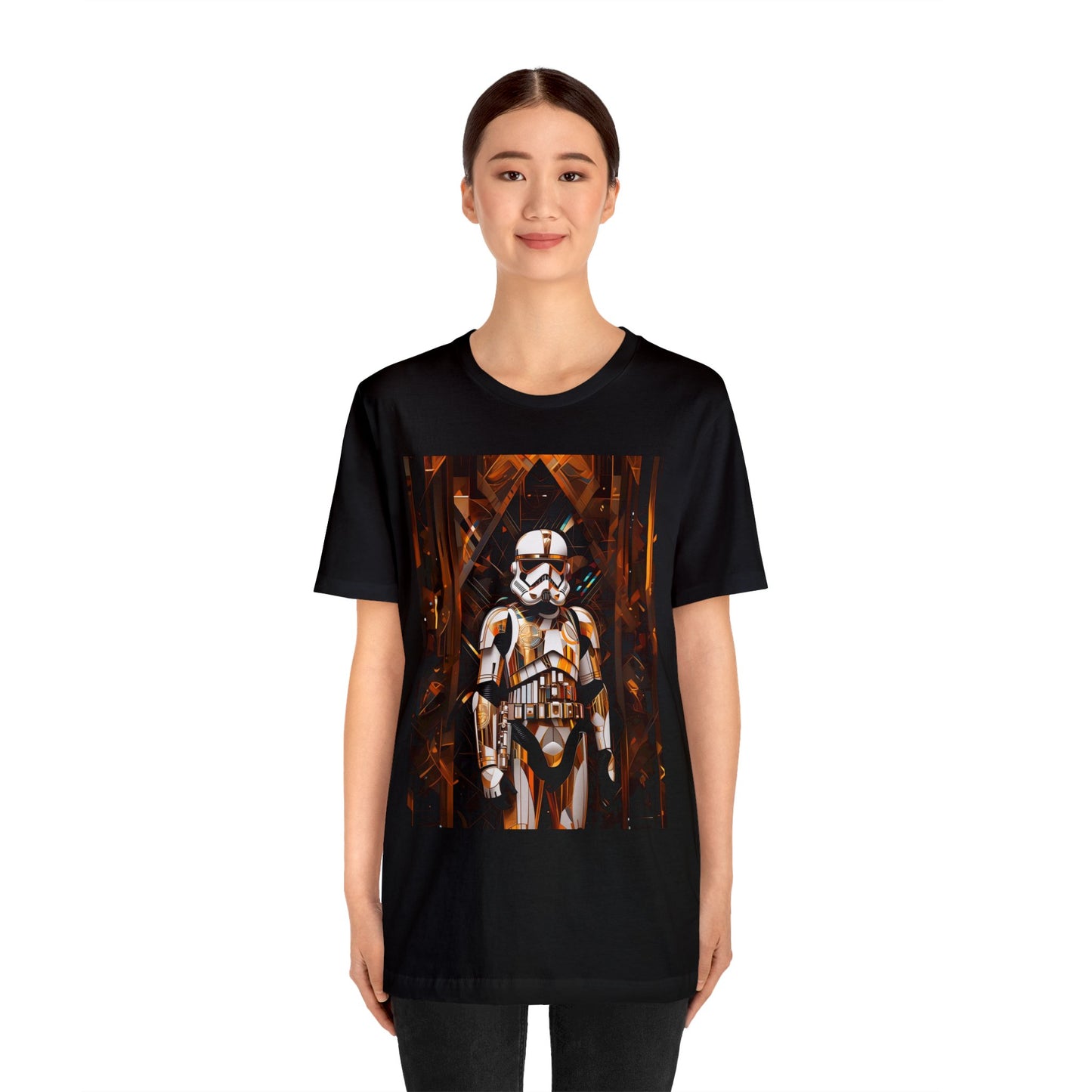 Unisex Jersey Short Sleeve Tee - Storm Trooper Art Deco style by Frank Lloyd Wright