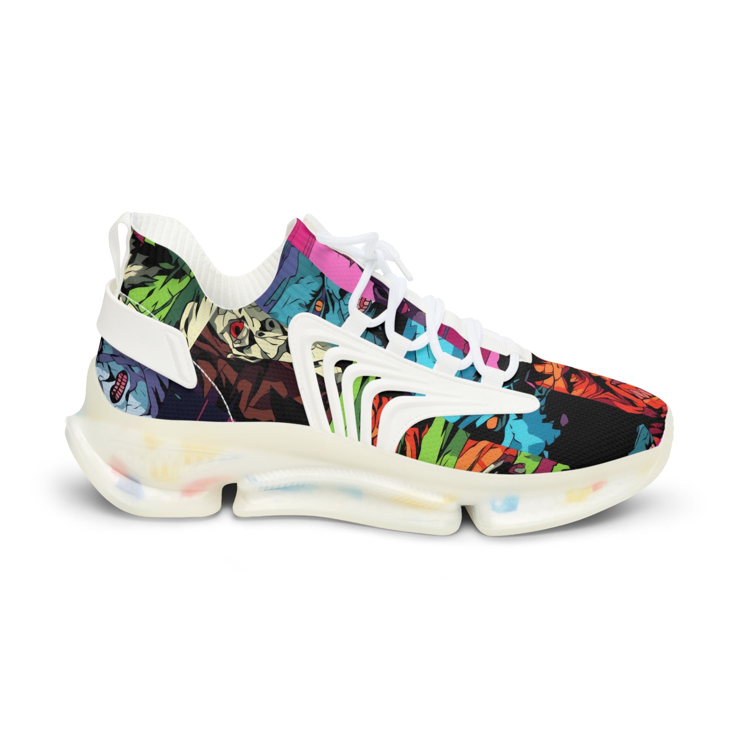 Men's Mesh Sneakers - Spooky Monsters Anime Beta