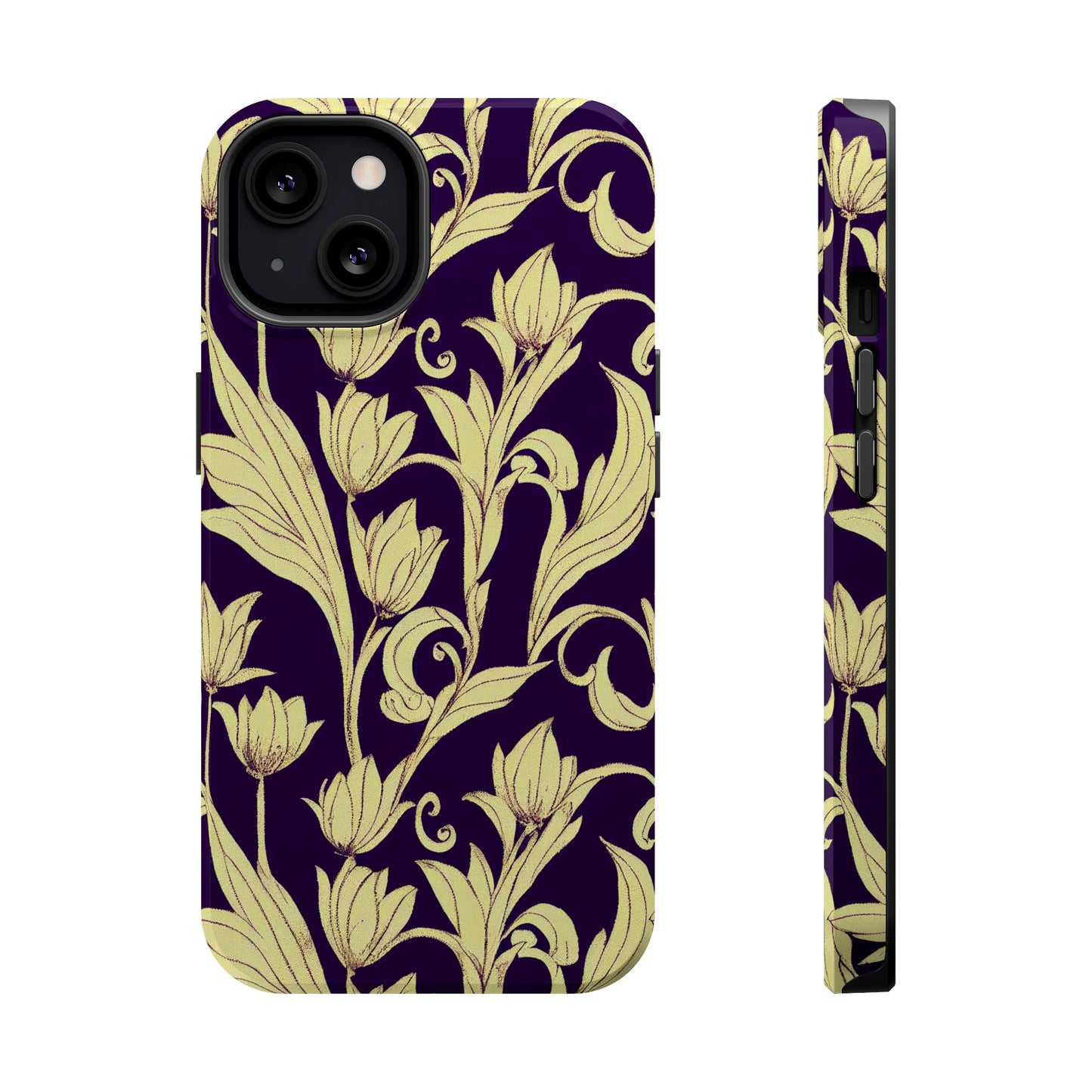 MagSafe Tough iPhone Case - Baroque Blossom Damask