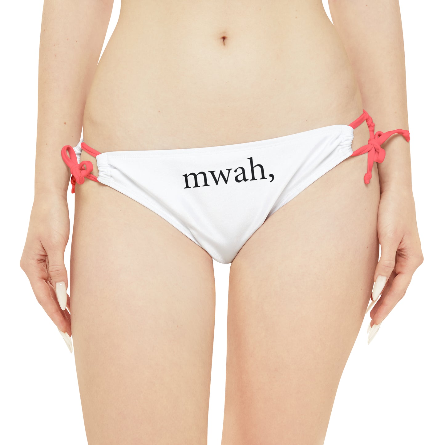 Loop Tie Side Bikini Bottom (AOP) - mwah, no bars.