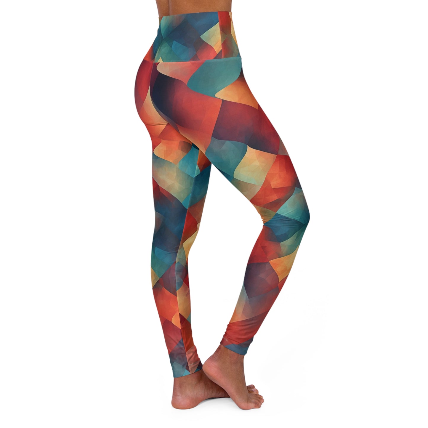 High Waisted Leggings - Tove Manchester Harlequin