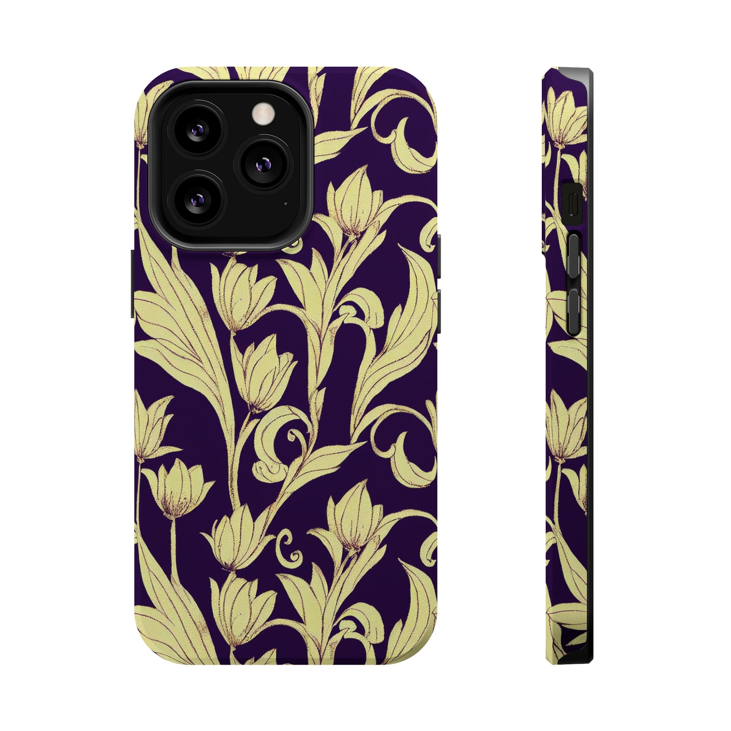MagSafe Tough iPhone Case - Baroque Blossom Damask