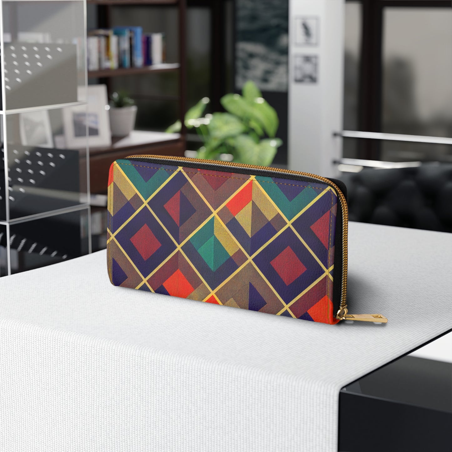 Zipper Wallet - Herringbone Kaleidoscope