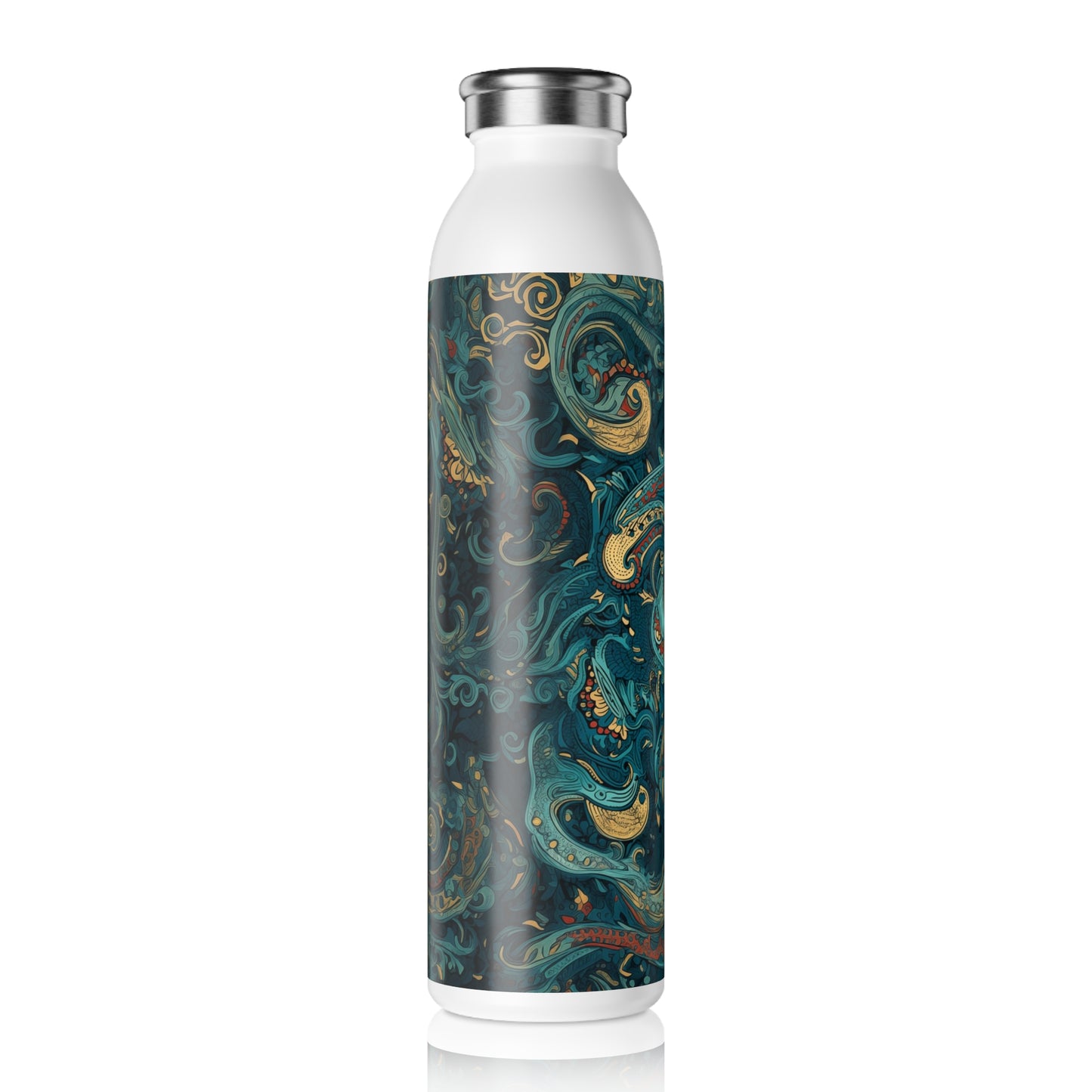Slim Water Bottle - Martine Trikonasana Paisley