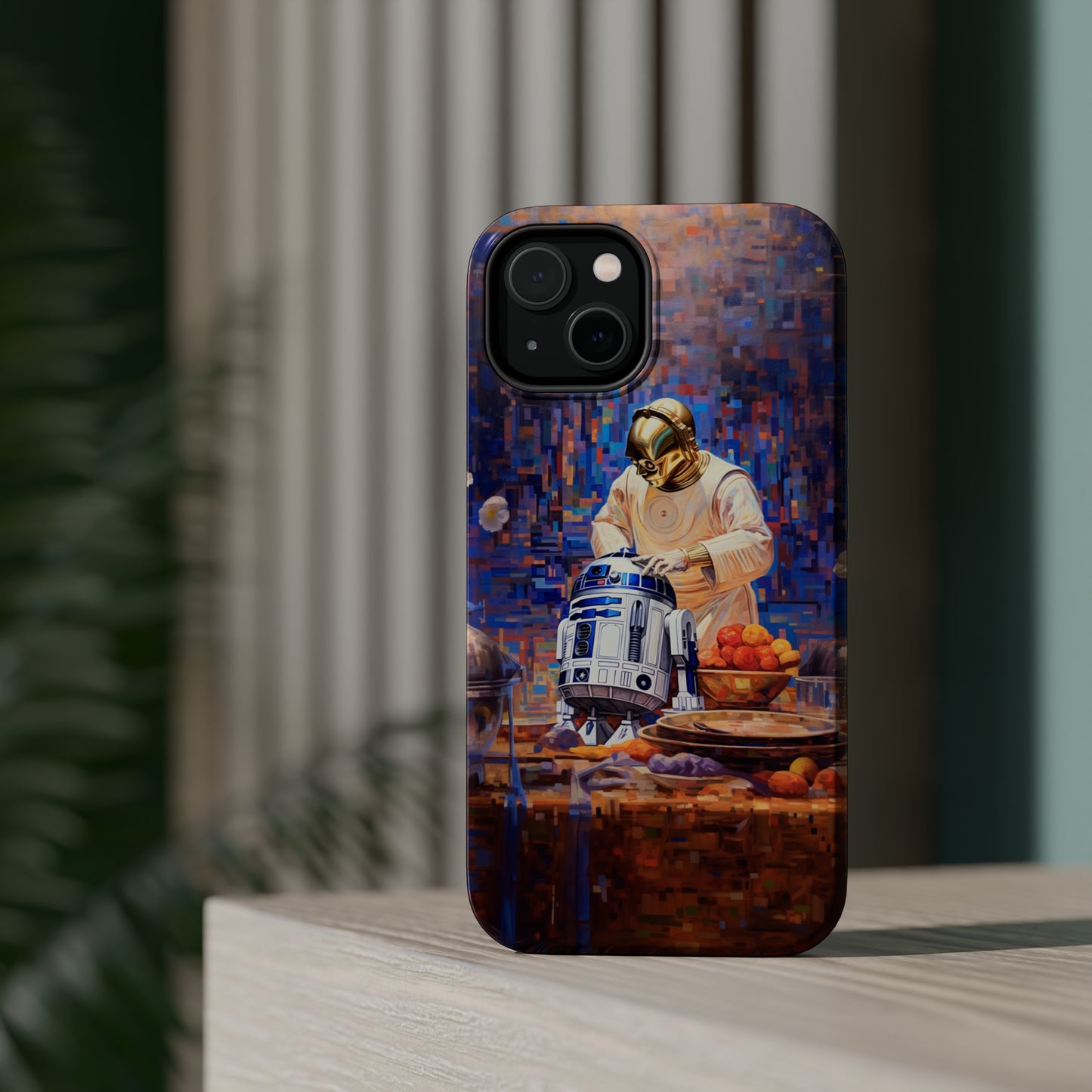 MagSafe Tough iPhone Case - R2D2Baking in the kitchen wearing an apron