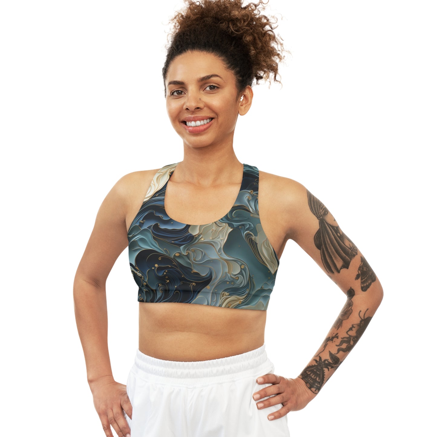 Sports Bra - Avice Salabhasana Anime Ocean