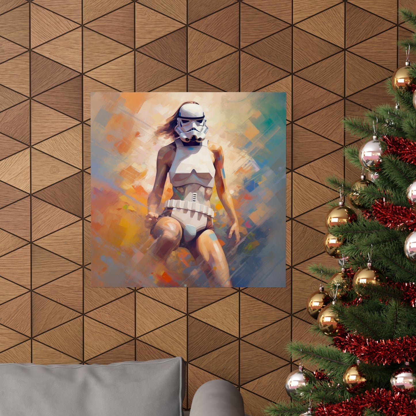 Storm Trooper Sprinting - Matte Vertical Poster