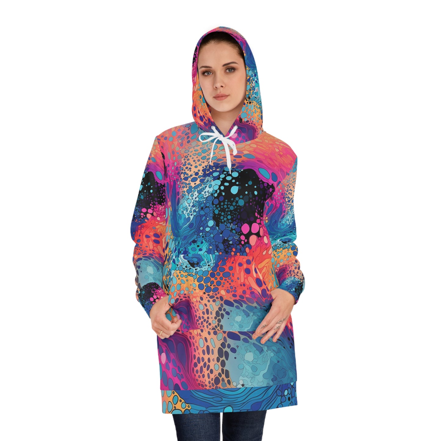 Hoodie Dress - Godiva Aeonflux Tie Dye