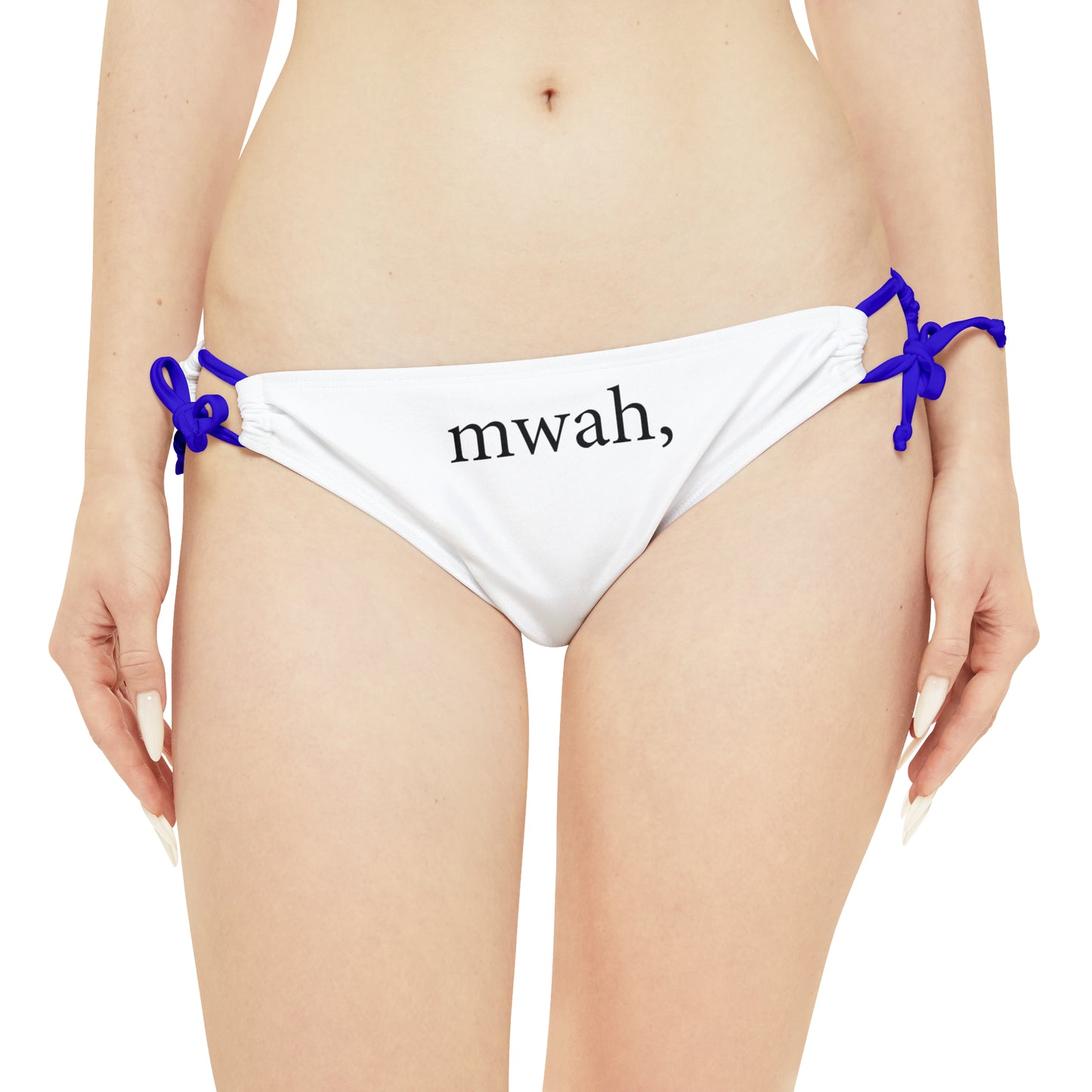 Loop Tie Side Bikini Bottom (AOP) - mwah, no bars.