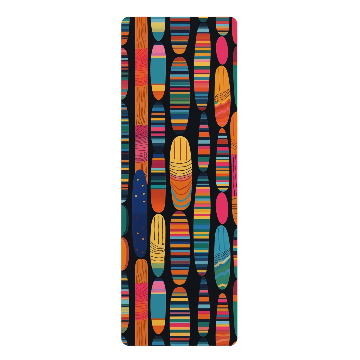 Rubber Yoga Mat- Petrarca So Paulo Stripes