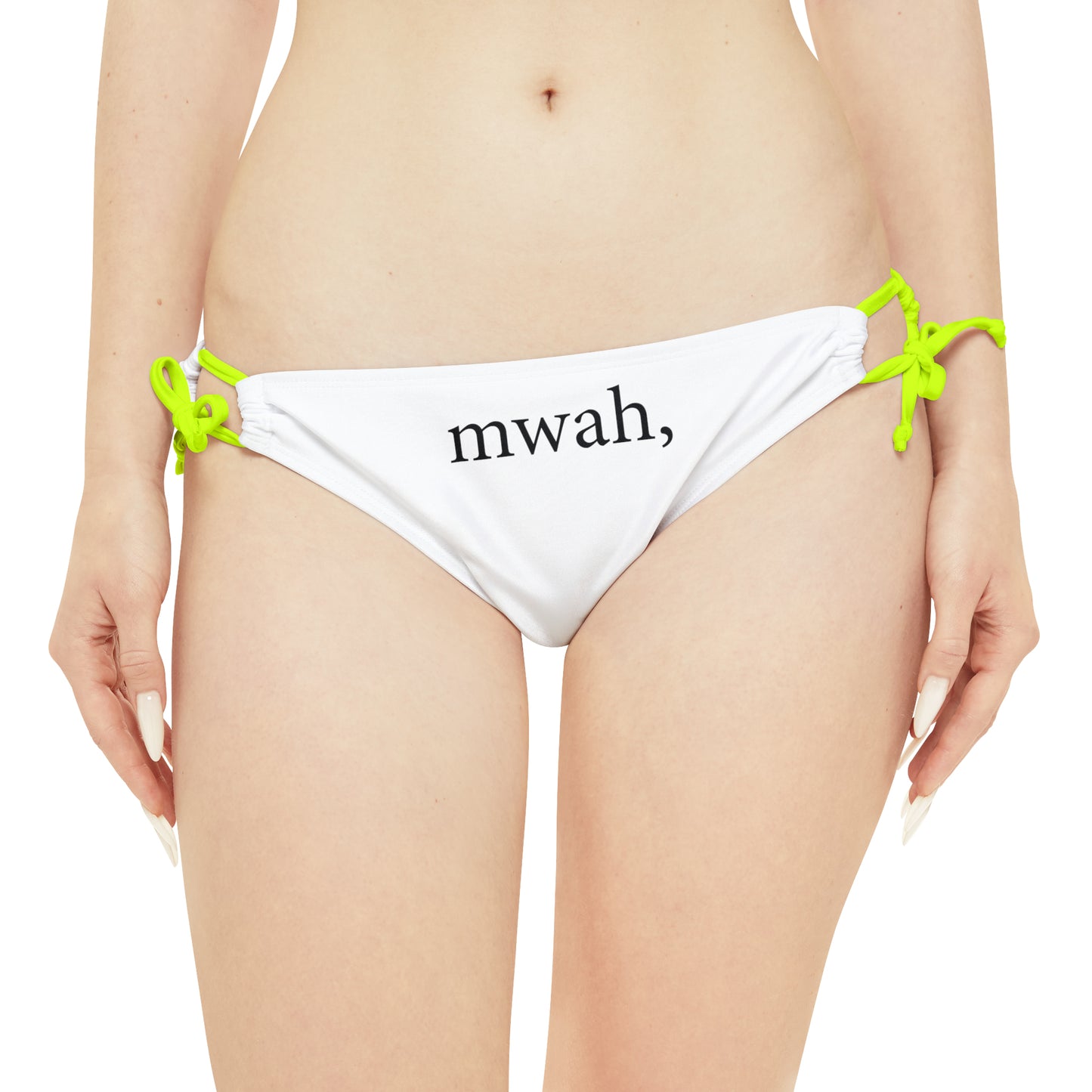 Loop Tie Side Bikini Bottom (AOP) - mwah, no bars.