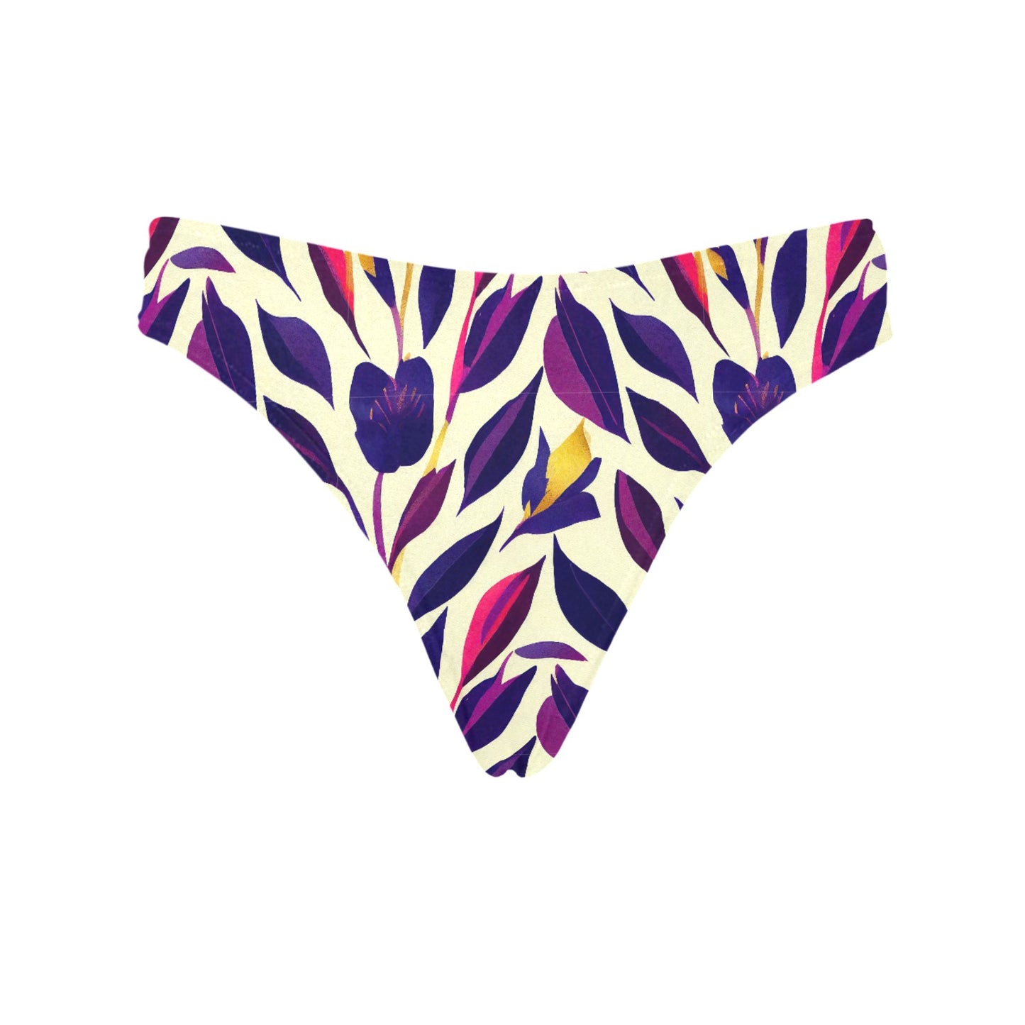 Women's Classic Thong - Violet Flourish Damask