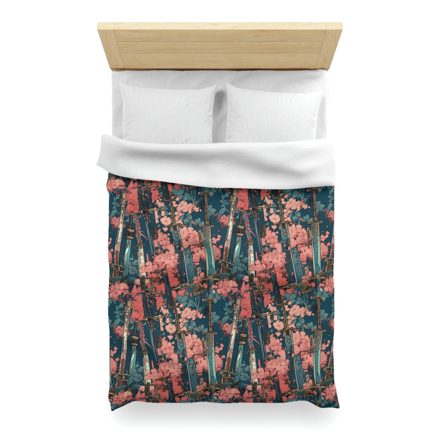 Katanas & Cherry Blossoms - Duvet Cover