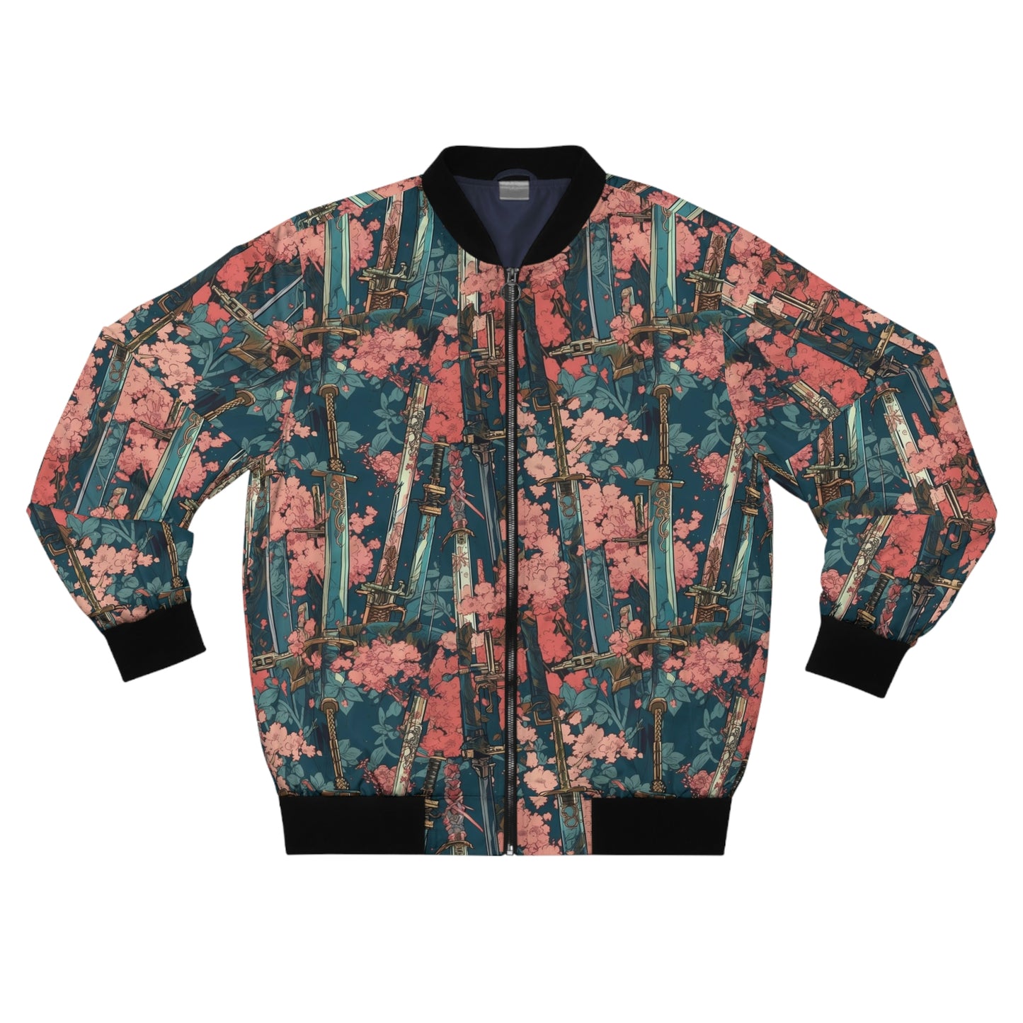 Katanas & Cherry Blossoms - Men's Bomber Jacket