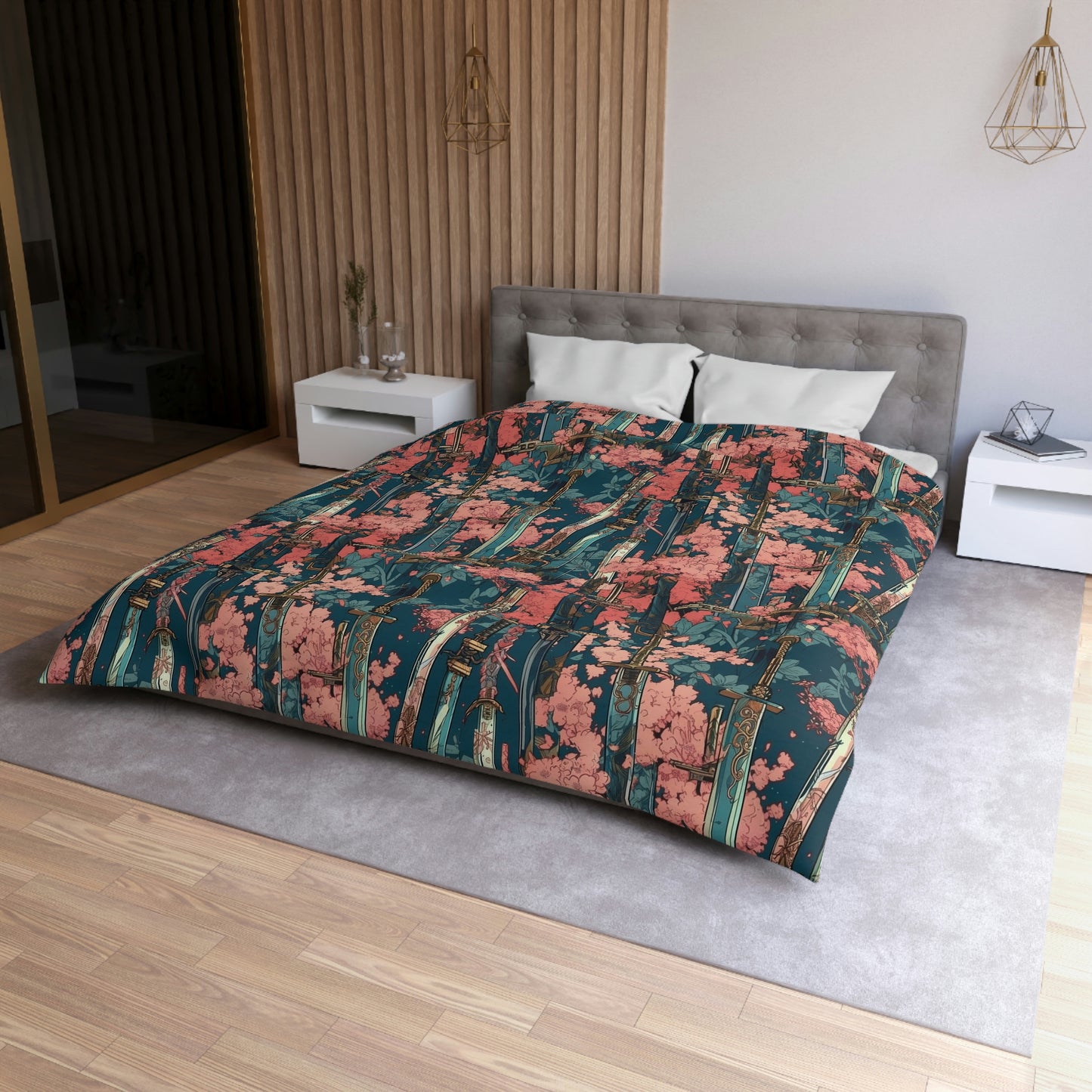Katanas & Cherry Blossoms - Duvet Cover