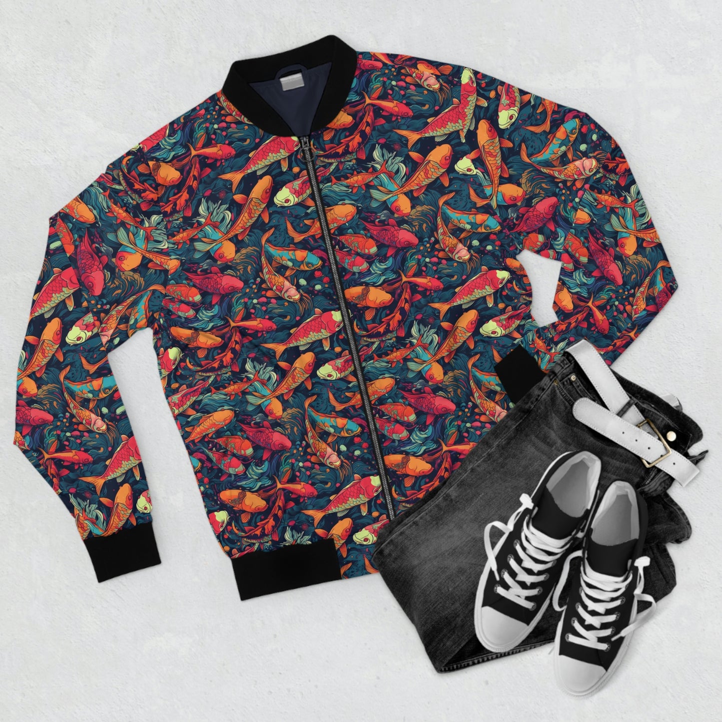 Koi-Menagerie-Splash - Men's Bomber Jacket