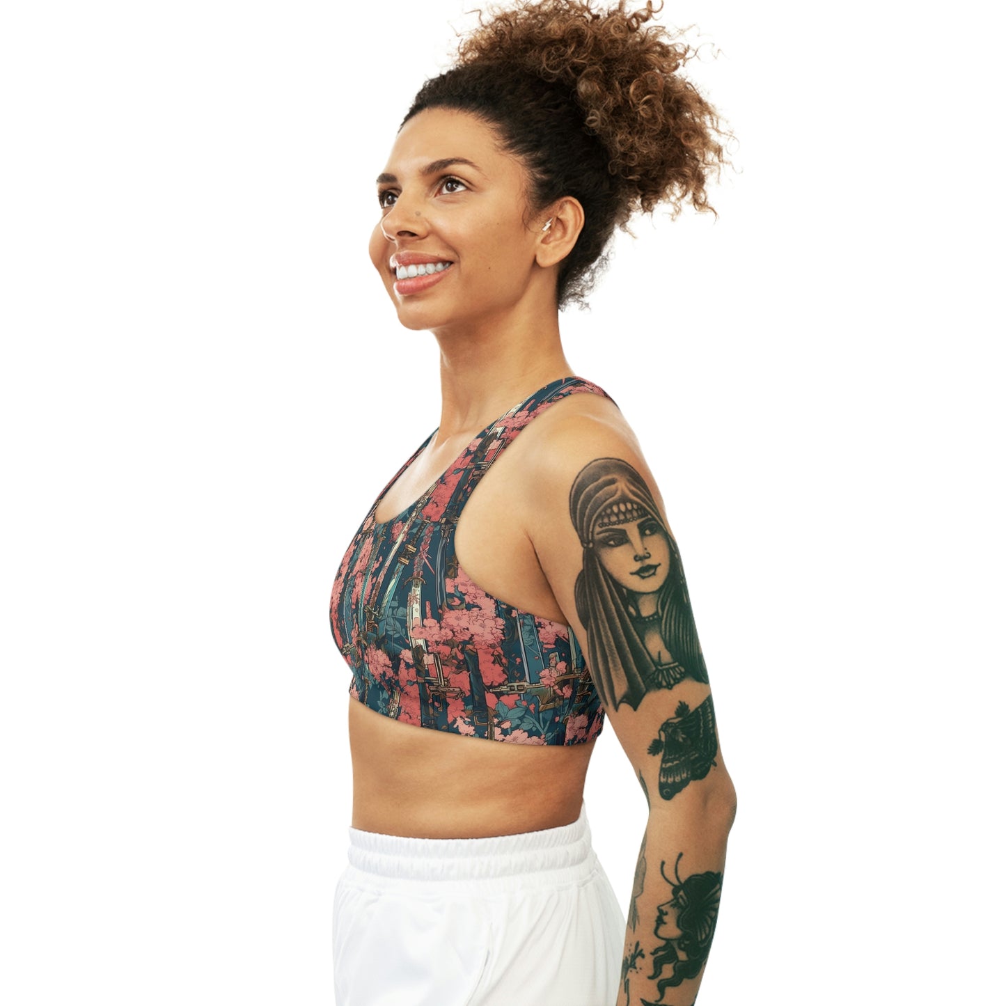 Katanas & Cherry Blossoms - Seamless Sports Bra