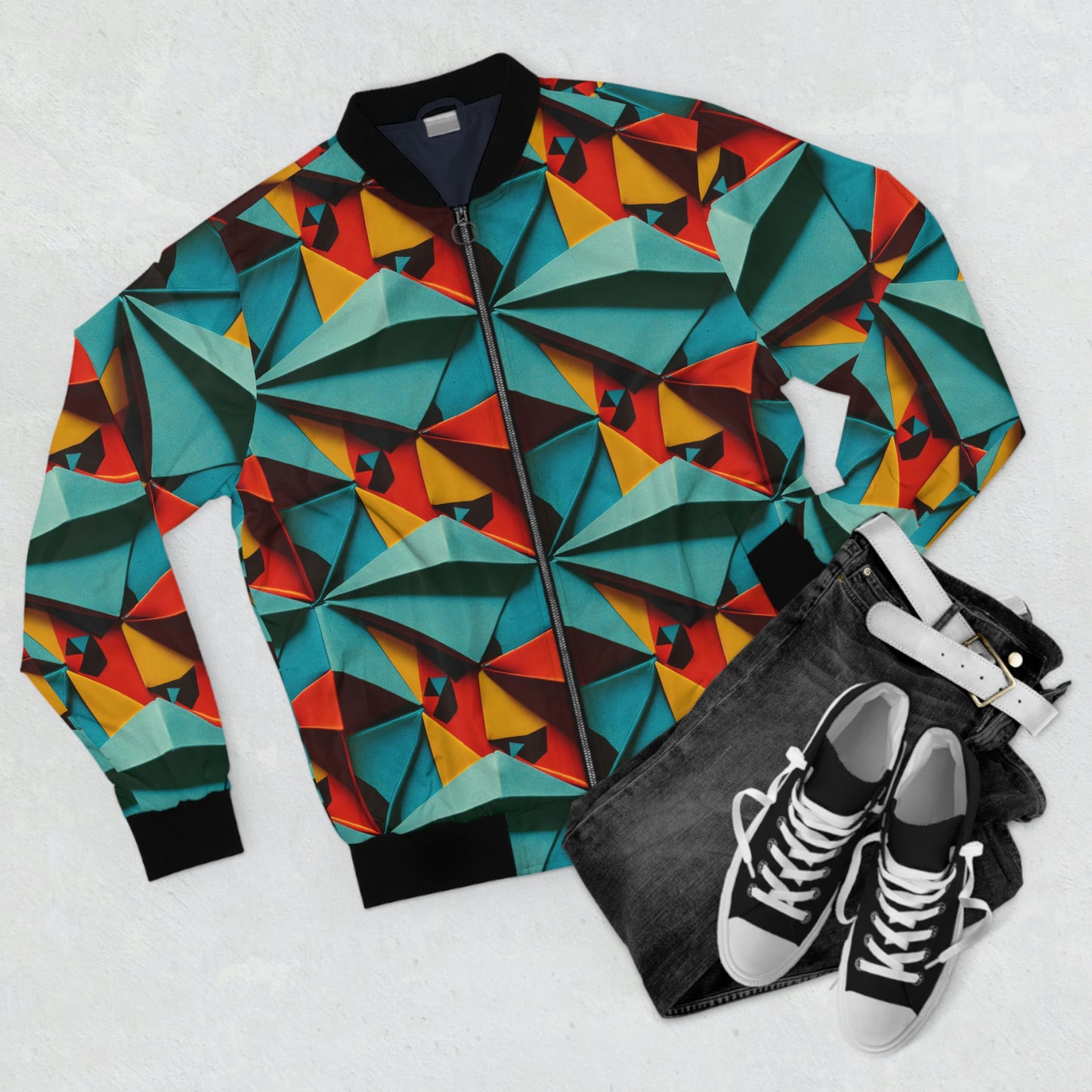 Geometric High Contrast - Men's Bomber Jacket
