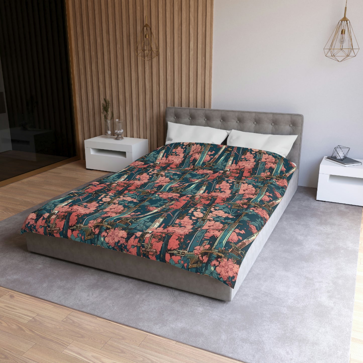 Katanas & Cherry Blossoms - Duvet Cover