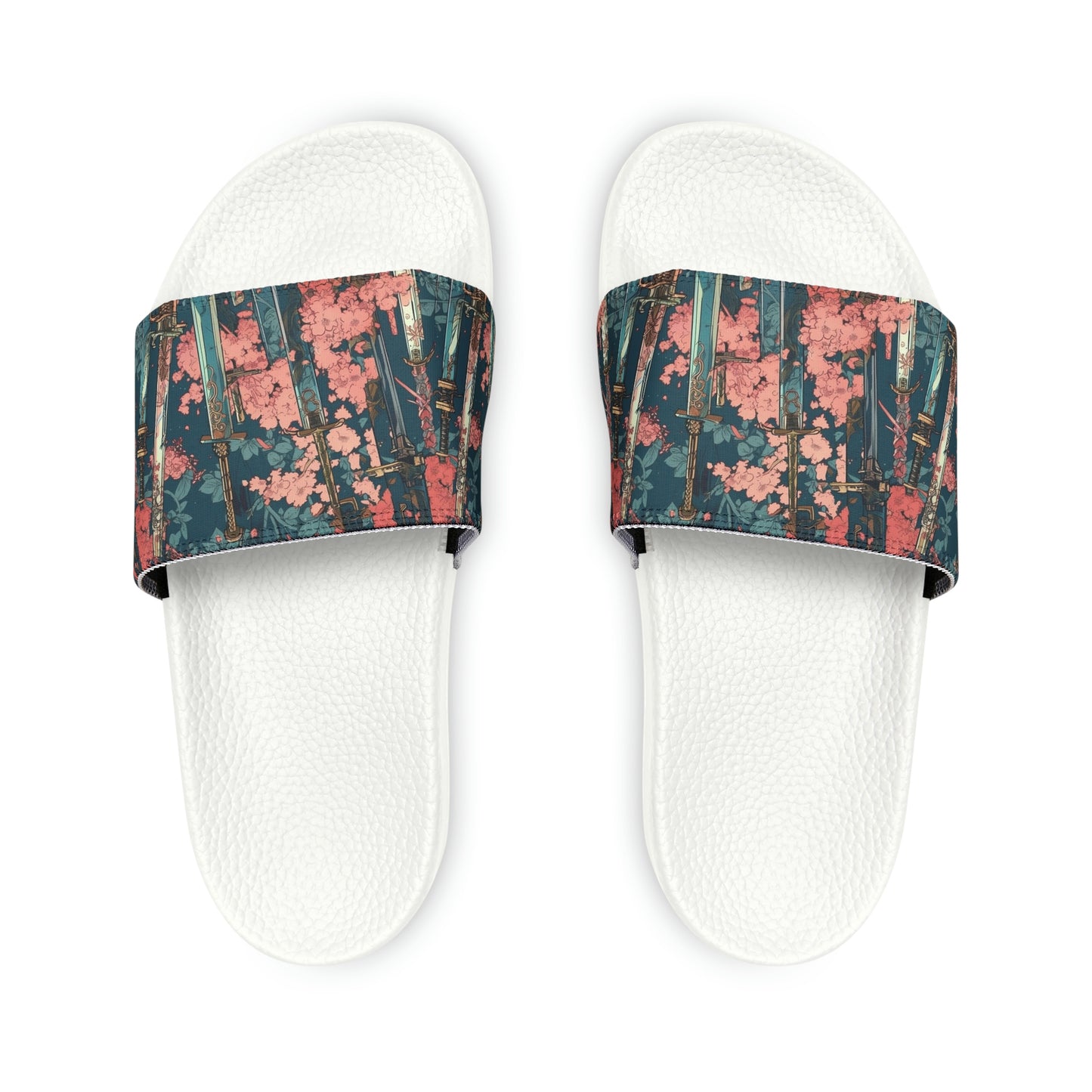 Katanas & Cherry Blossoms - Women's Removable-Strap Sandals