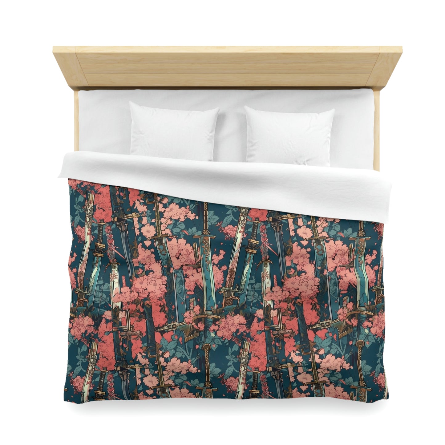 Katanas & Cherry Blossoms - Duvet Cover