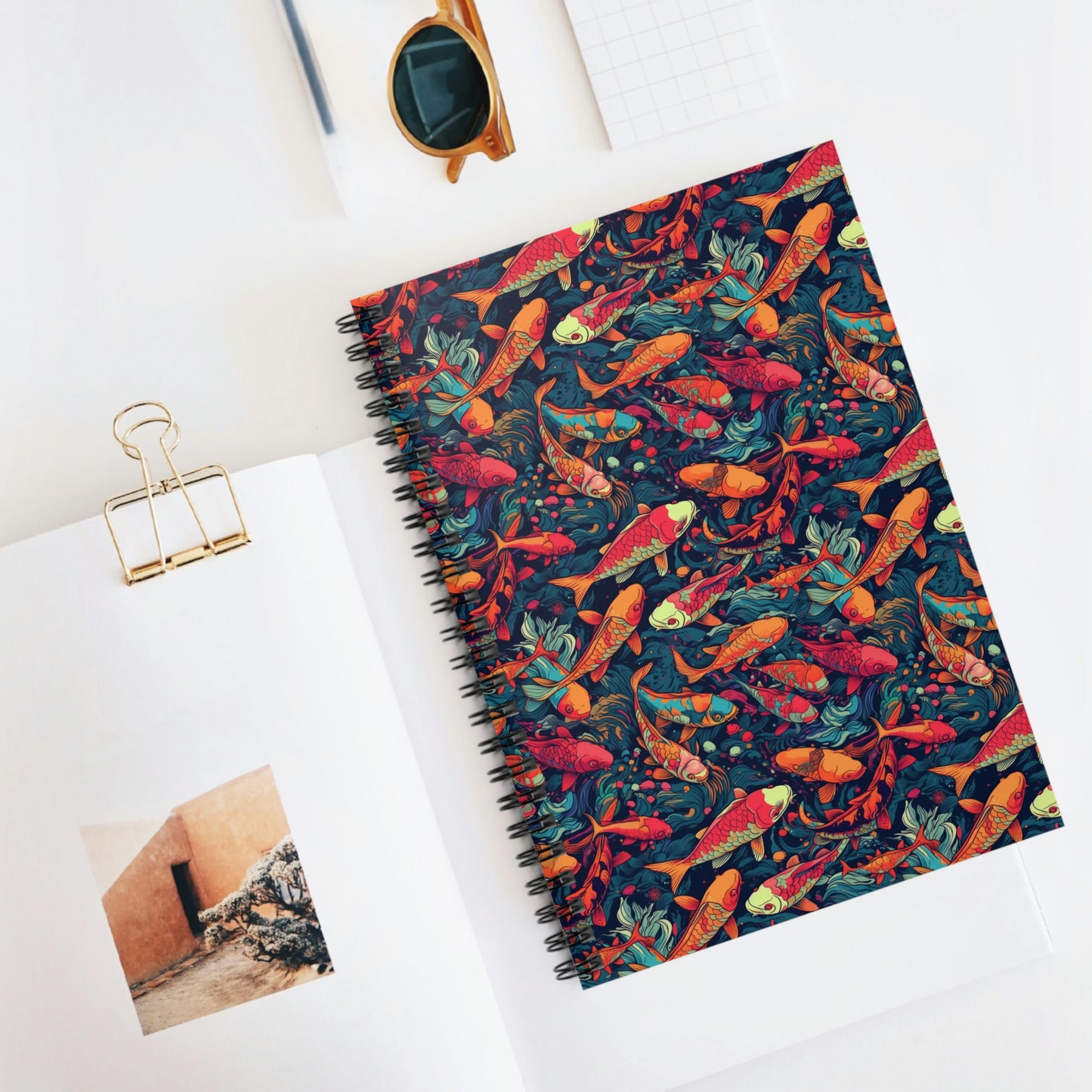 Koi Menagerie - Spiral Notebook - Ruled Line