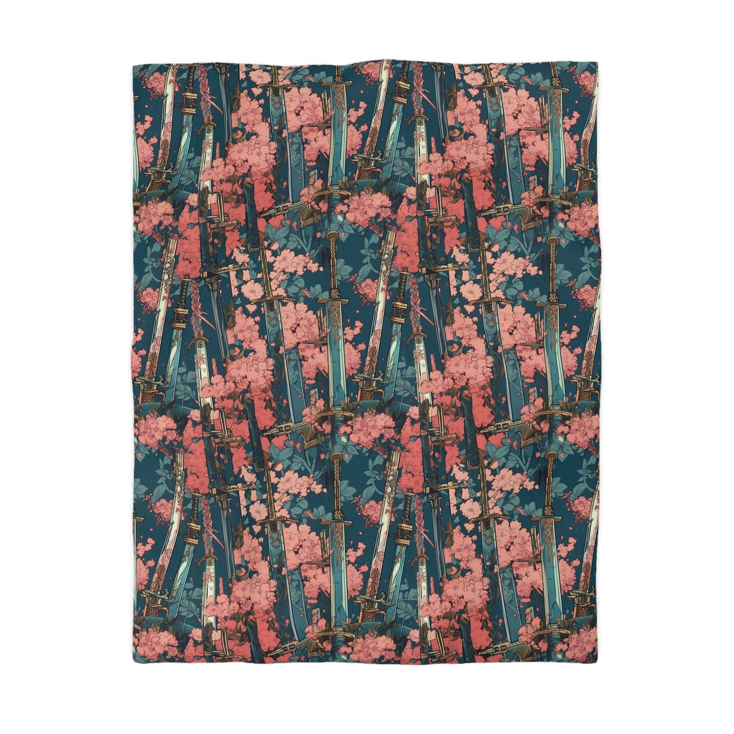 Katanas & Cherry Blossoms - Duvet Cover