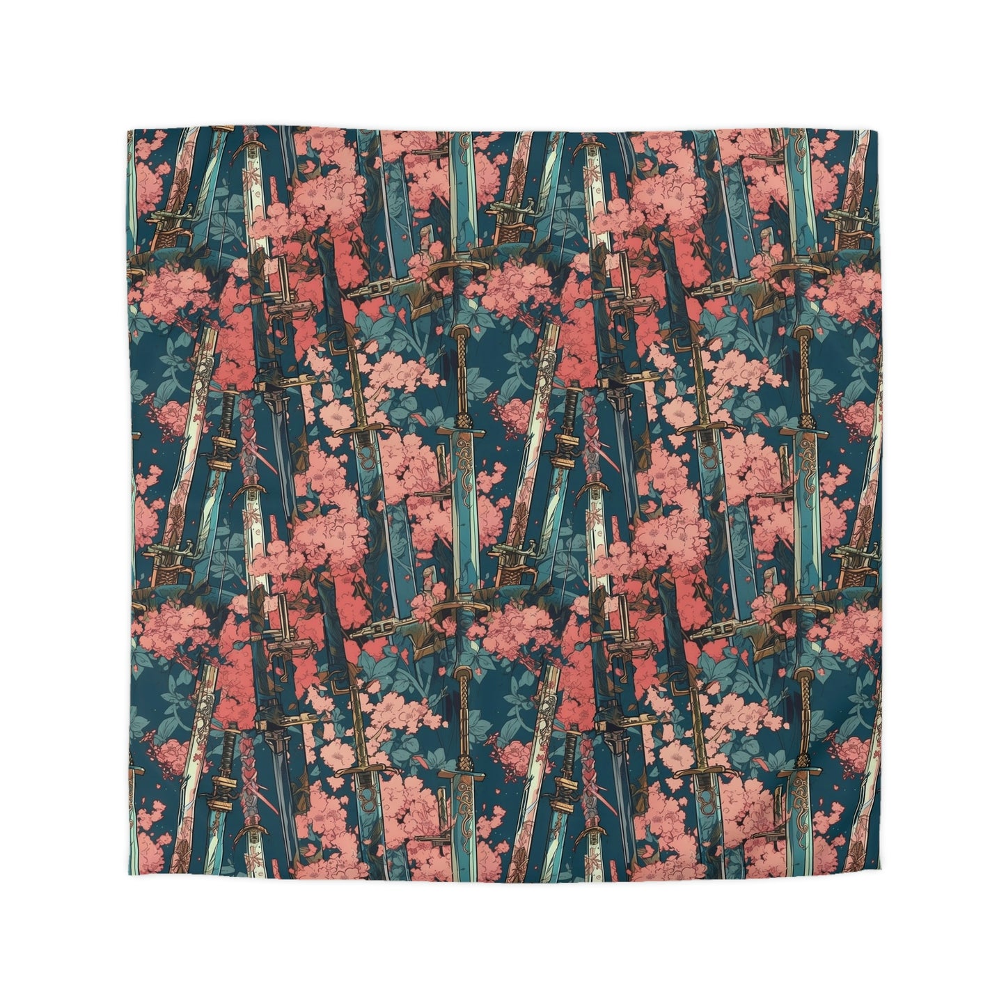 Katanas & Cherry Blossoms - Duvet Cover