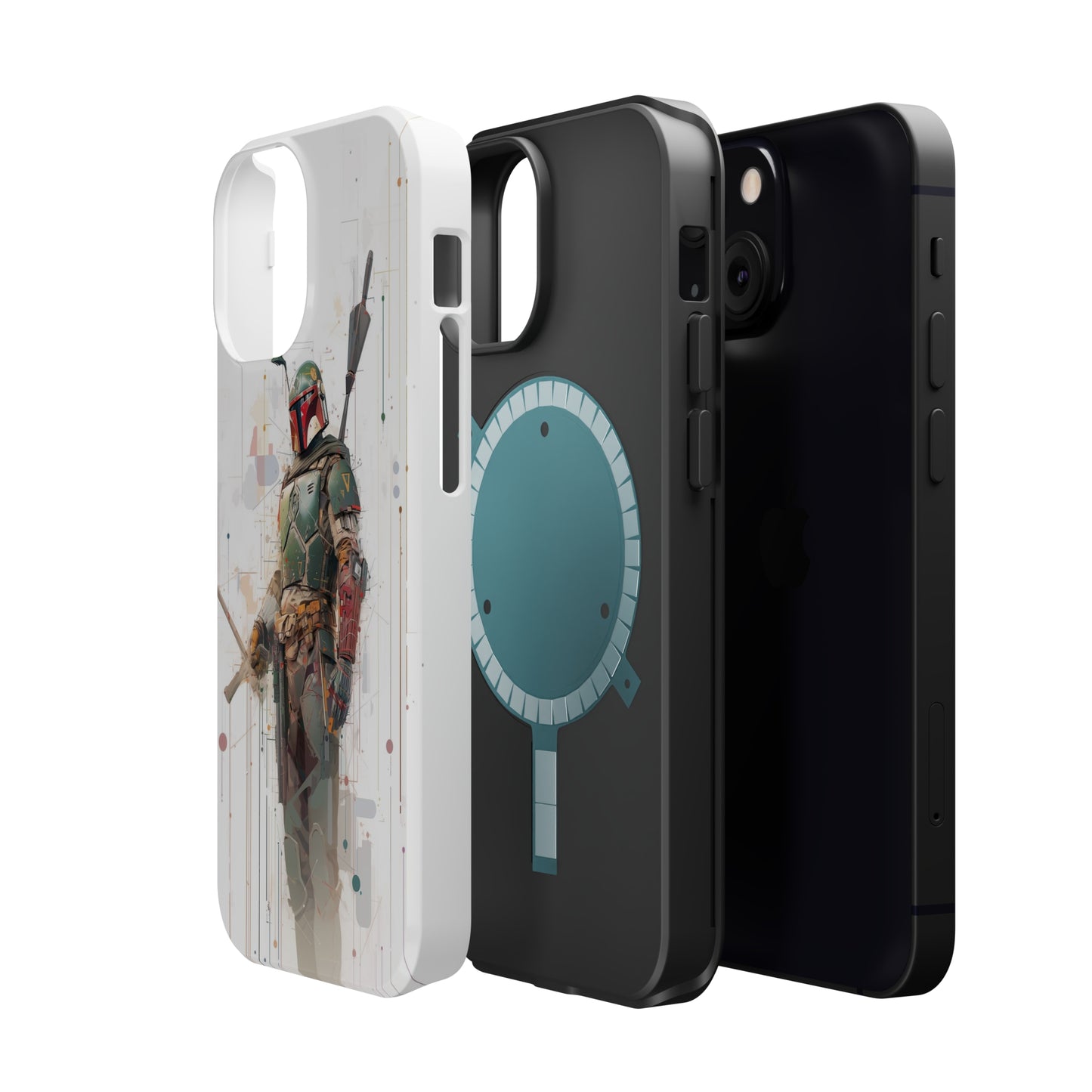 MagSafe Tough iPhone Case - Boba Fett infographic illustration