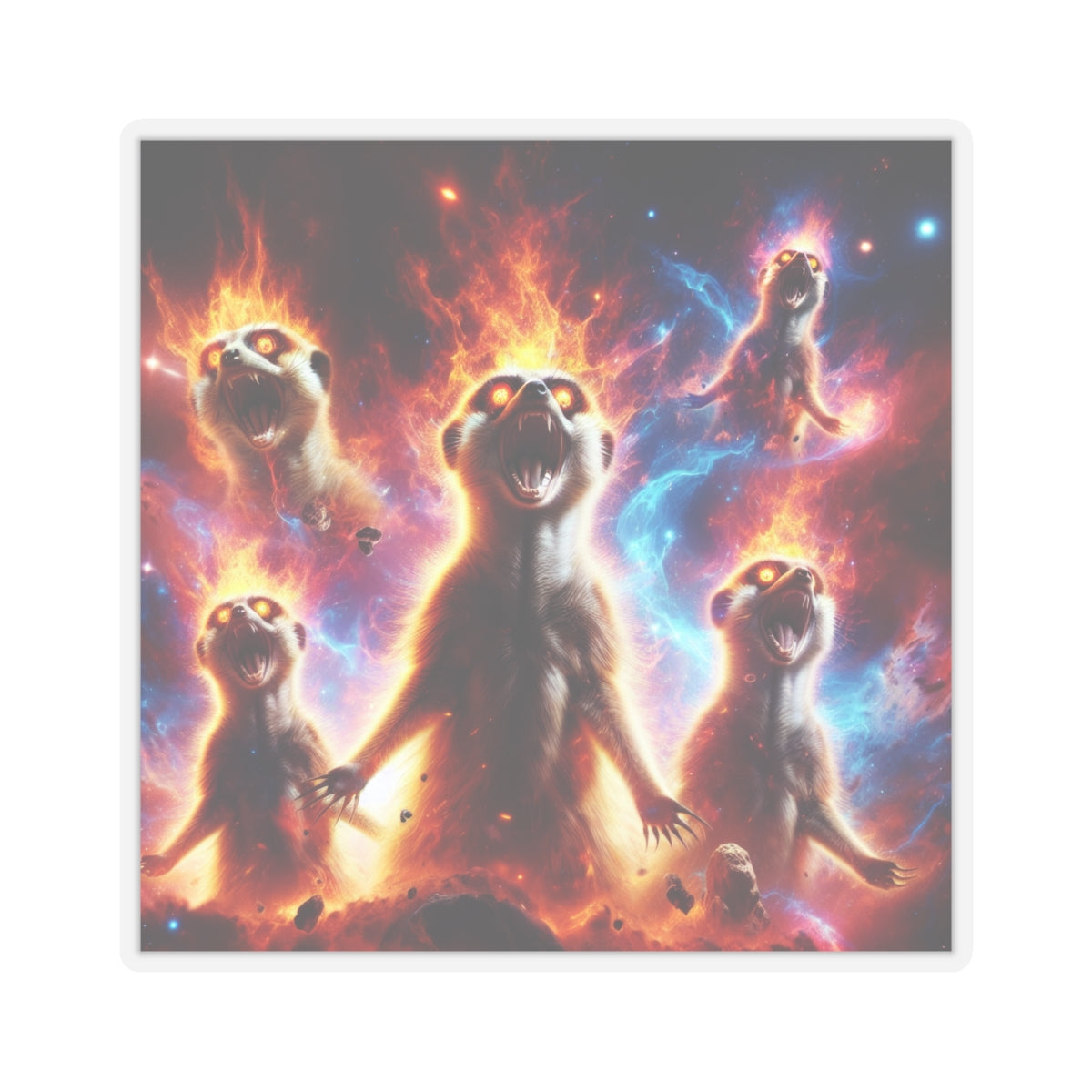 Kiss-Cut Stickers - Meerkat Cosmic Level