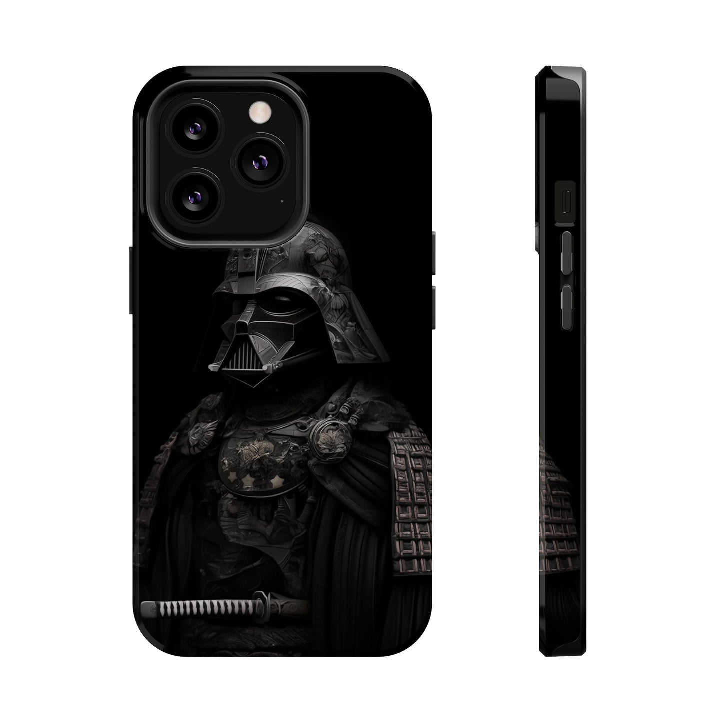 MagSafe Tough iPhone Case - Darth Vader Samurai Black White Photograph 1870