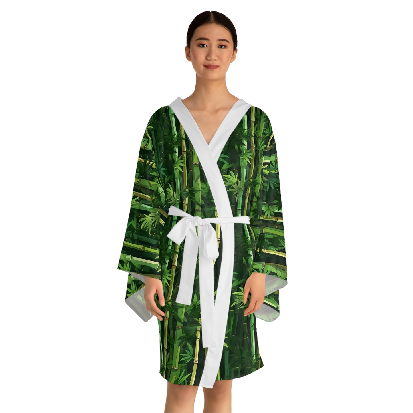 Long Sleeve Kimono Robe - Secret Forest