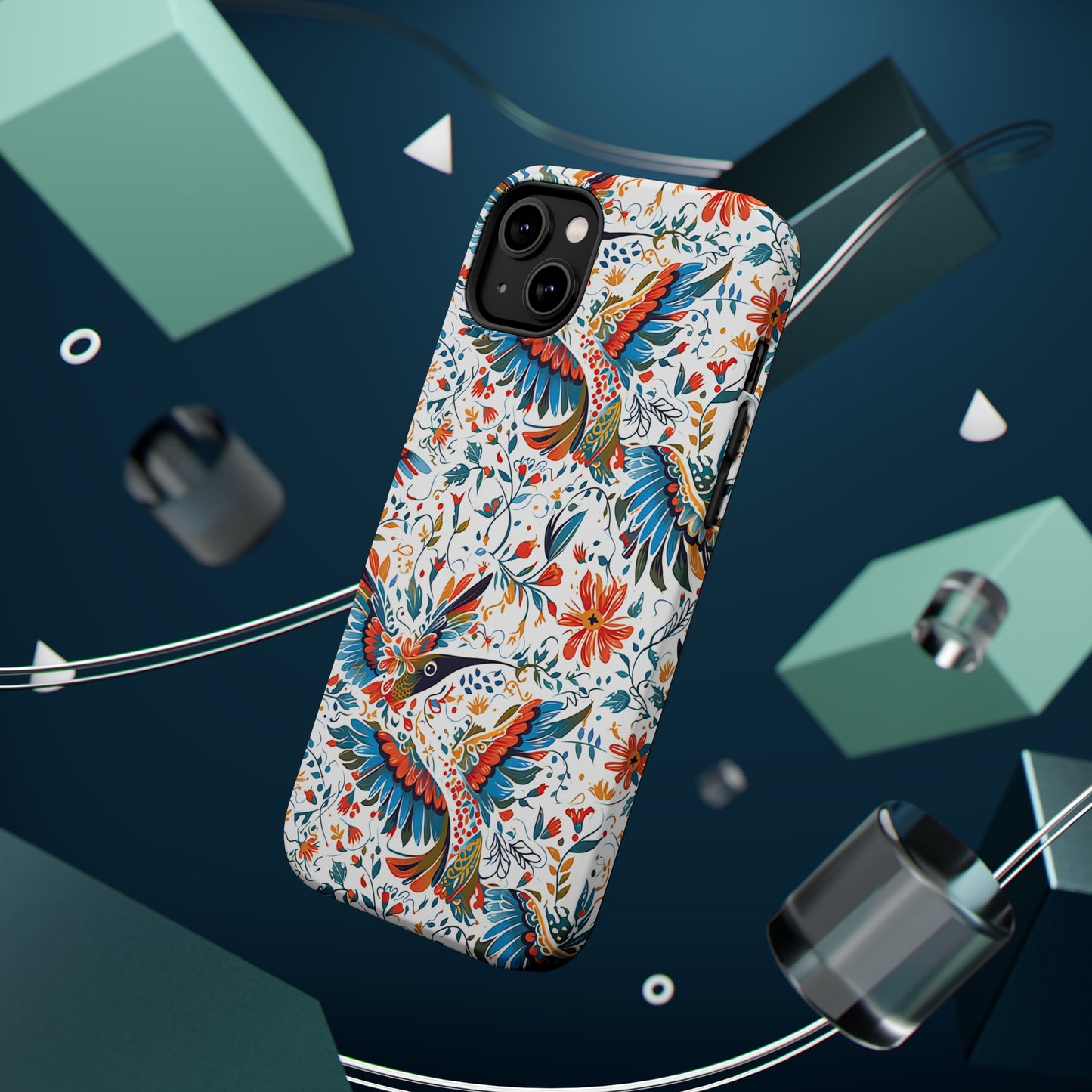 MagSafe Tough iPhone Case - Colibri Abstract