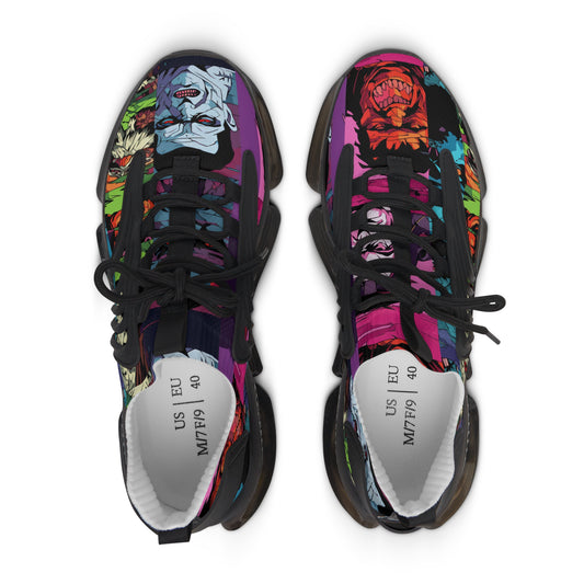 Women's Mesh Sneakers - Spooky Monsters Anime Beta