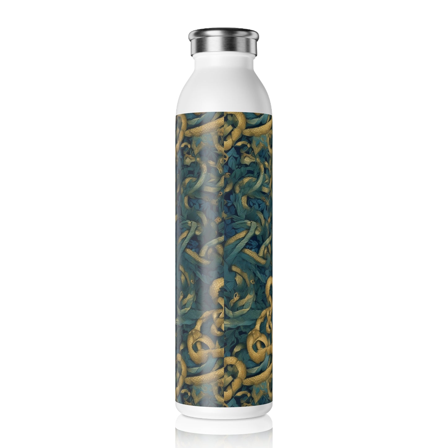 Slim Water Bottle - Francesca Trikonasana Snakes