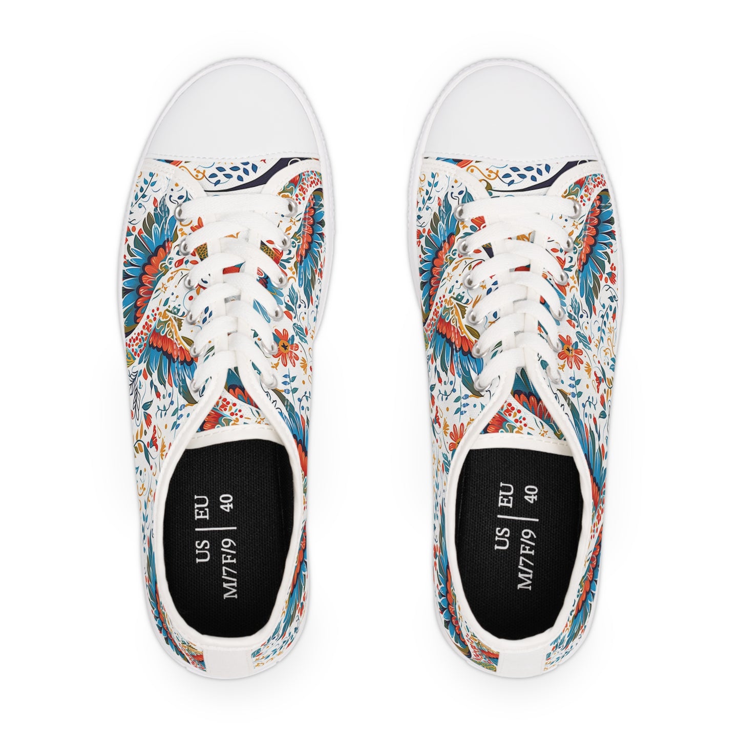 Women's Low Top Sneakers - Colibri Abstract