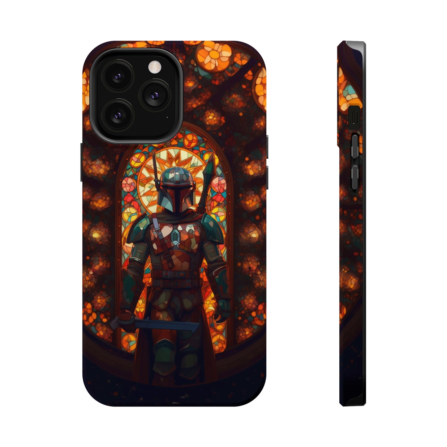 MagSafe Tough iPhone Case - The Mandalorian Catholic Stained Glass Window