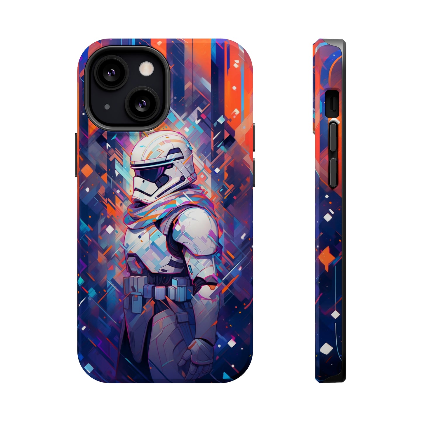 MagSafe Tough iPhone Case - Snow-trooper Op Art Vintage