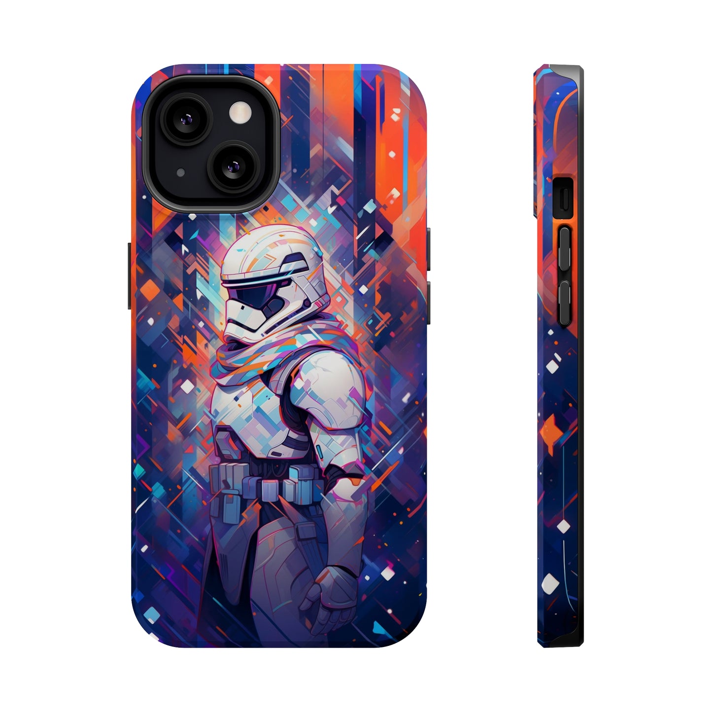 MagSafe Tough iPhone Case - Snow-trooper Op Art Vintage