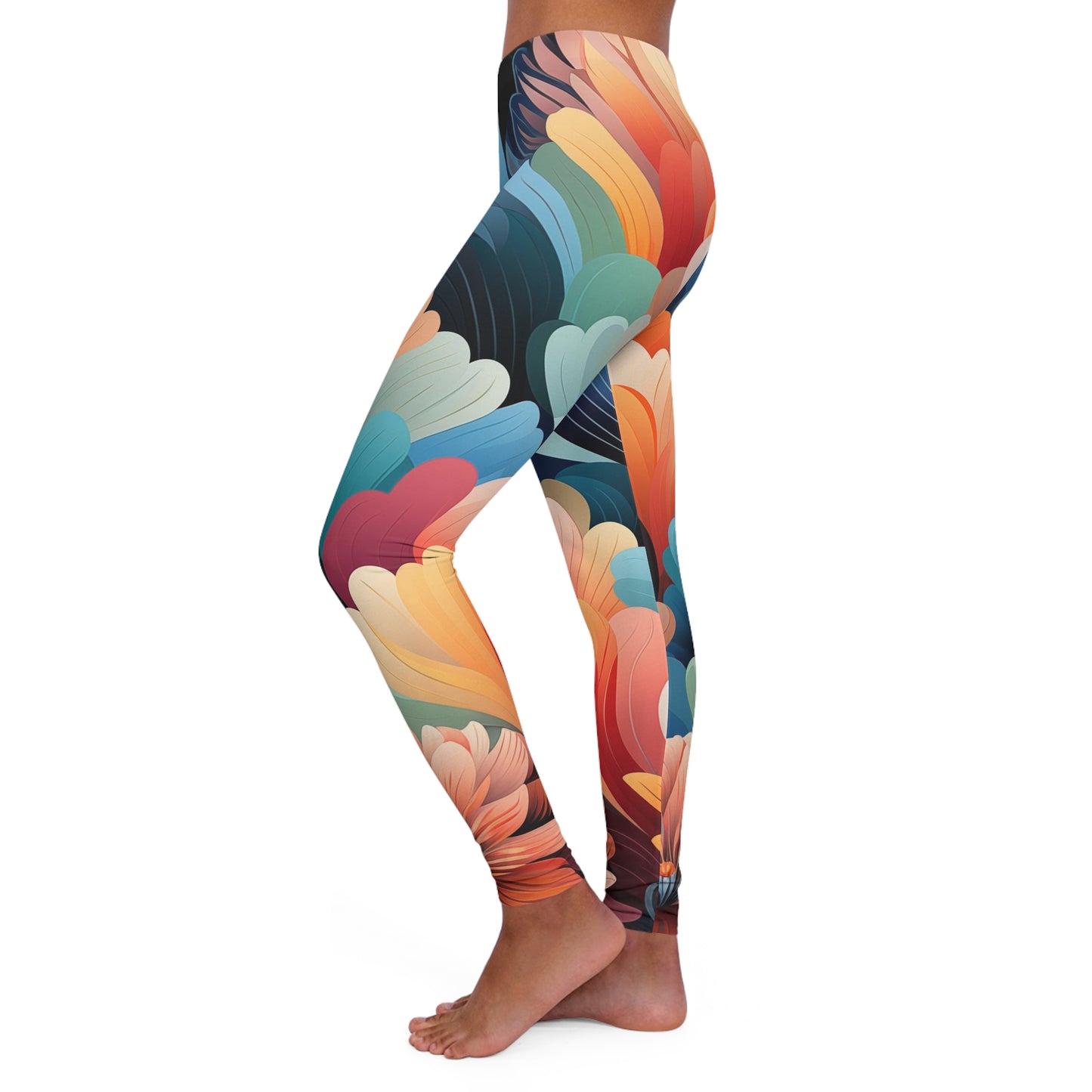 Women's Spandex Leggings - Philomena Kinkaku-ji Art Deco