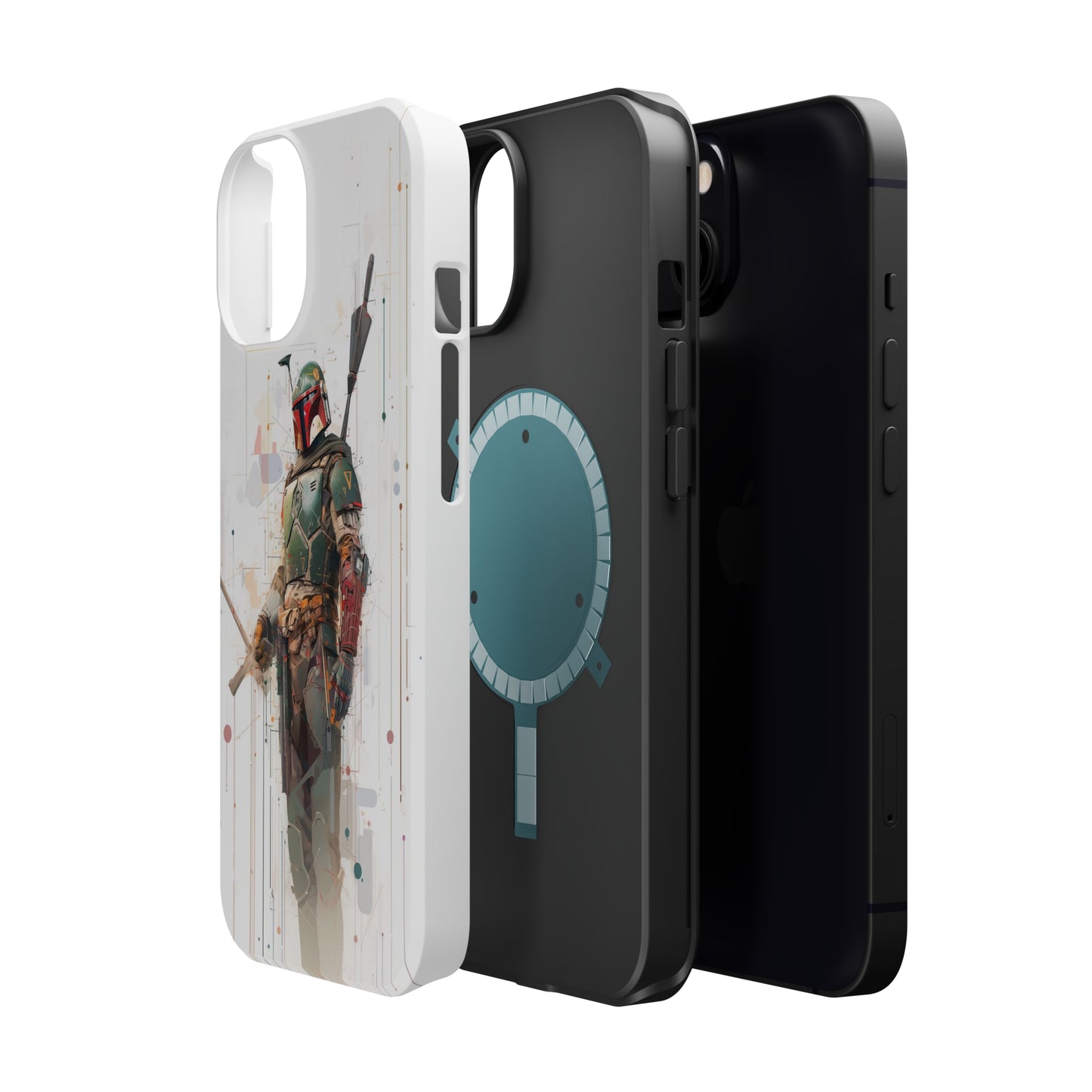 MagSafe Tough iPhone Case - Boba Fett infographic illustration