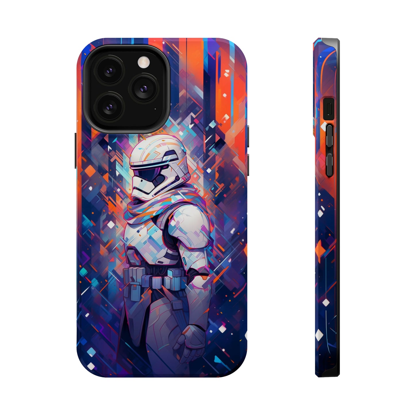 MagSafe Tough iPhone Case - Snow trooper Op Art Vintage