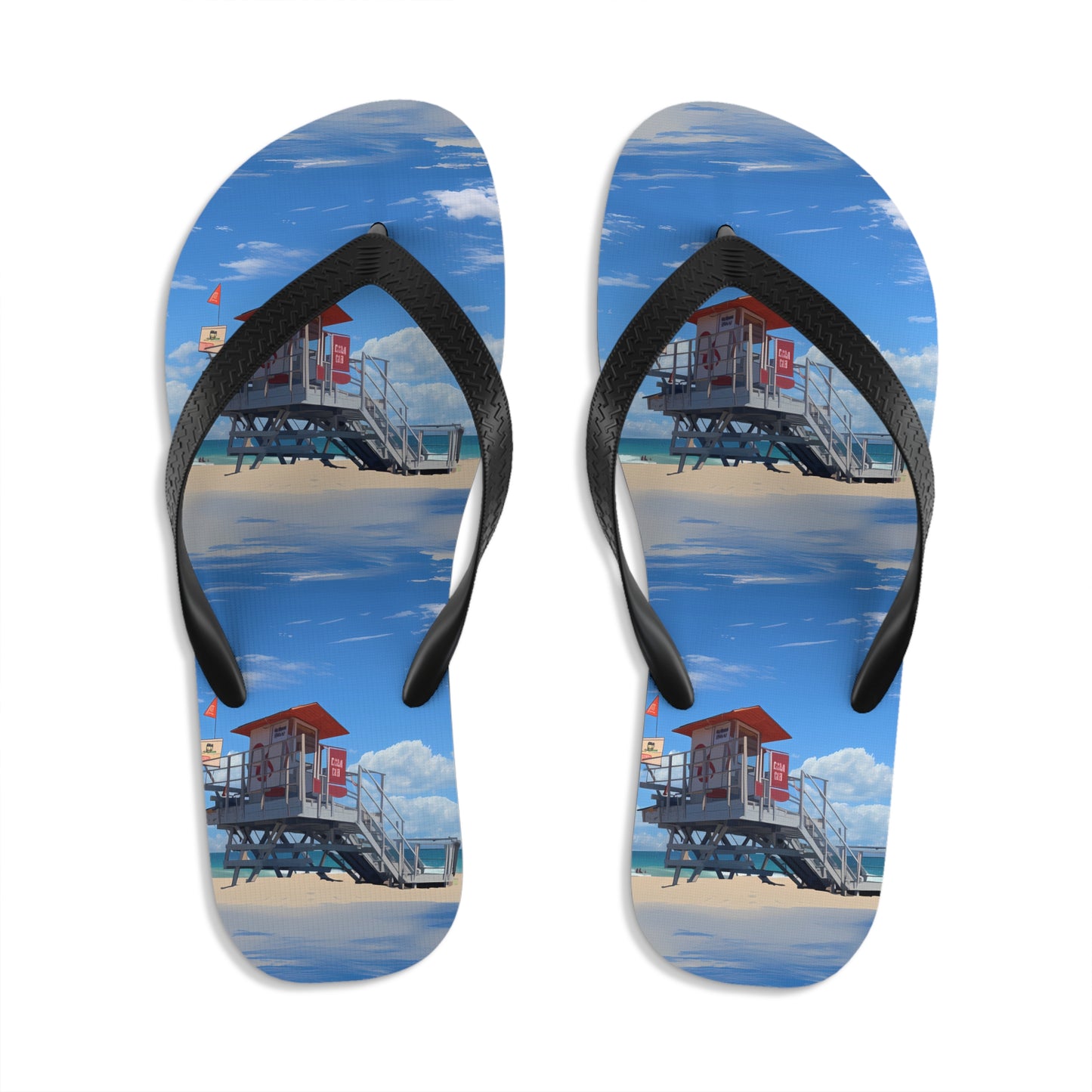 Unisex Flip-Flops - Love and Santa Monica