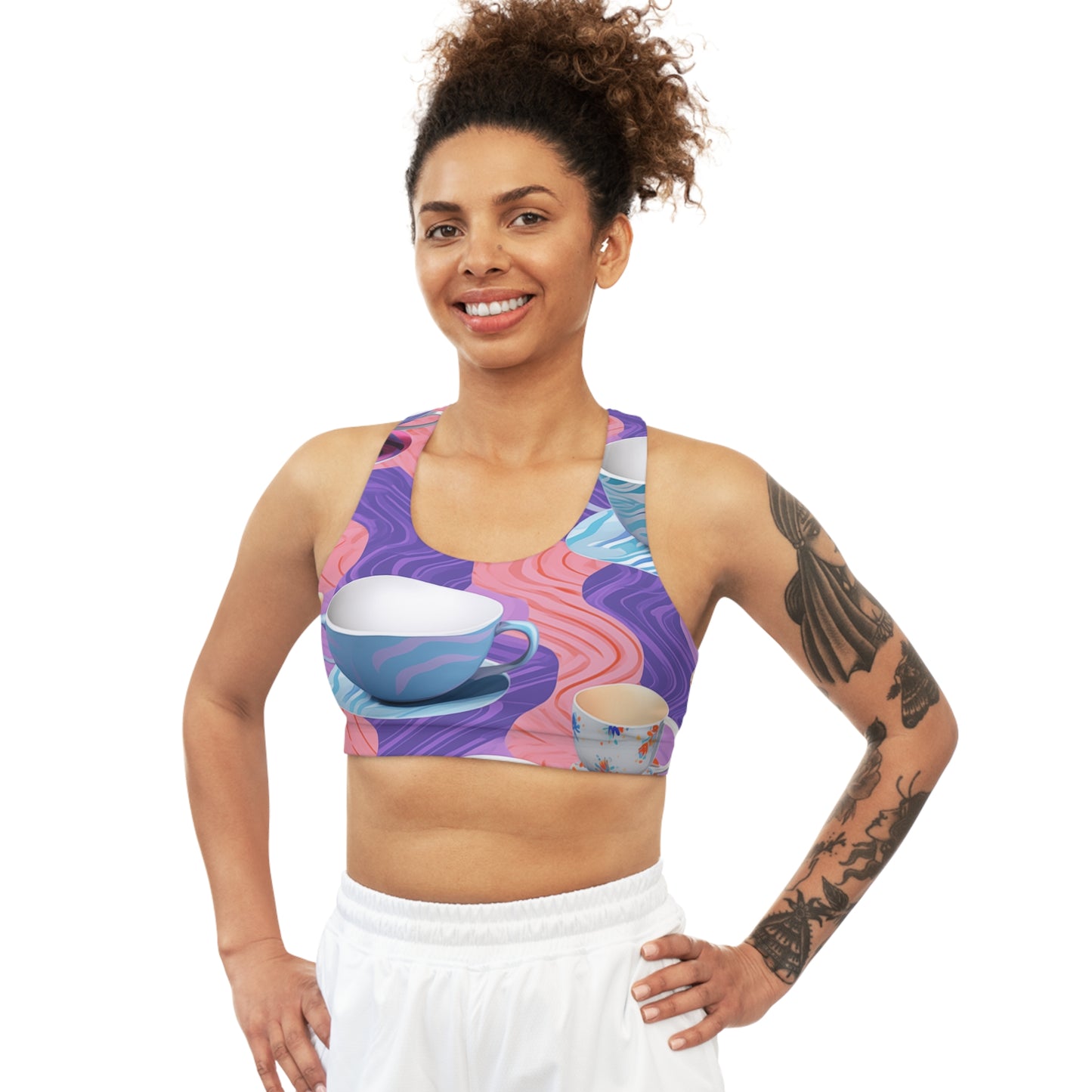 Sports Bra - Emmalina Giverny Coffee Cups