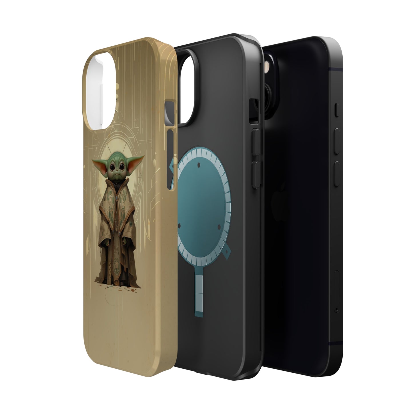 MagSafe Tough iPhone Case - Baby Yoda Grogu Art Deco Frank Lloyd Wright Design