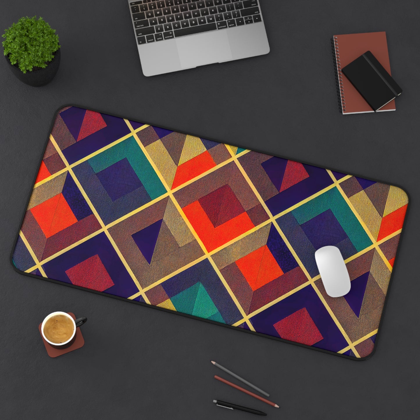 Desk Mat - Herringbone Kaleidoscope