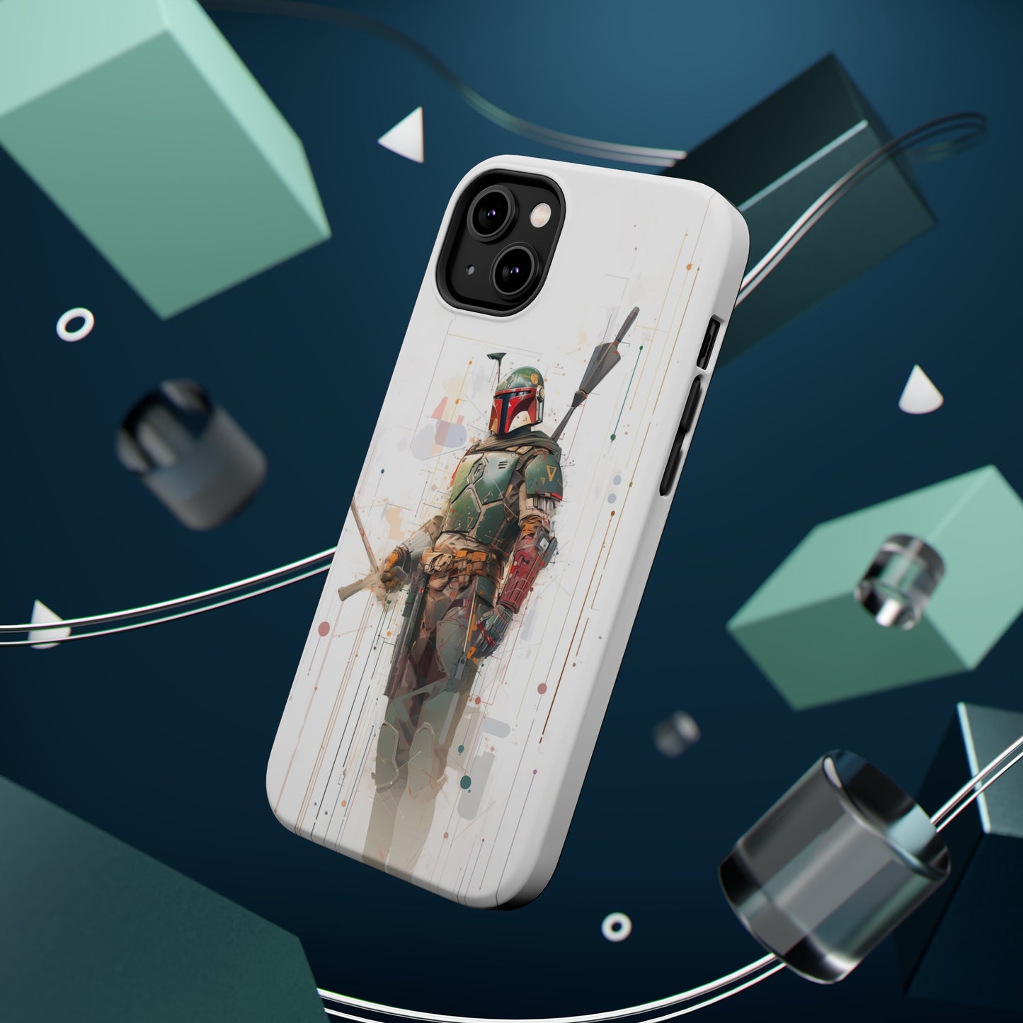 MagSafe Tough iPhone Case - Boba Fett infographic illustration