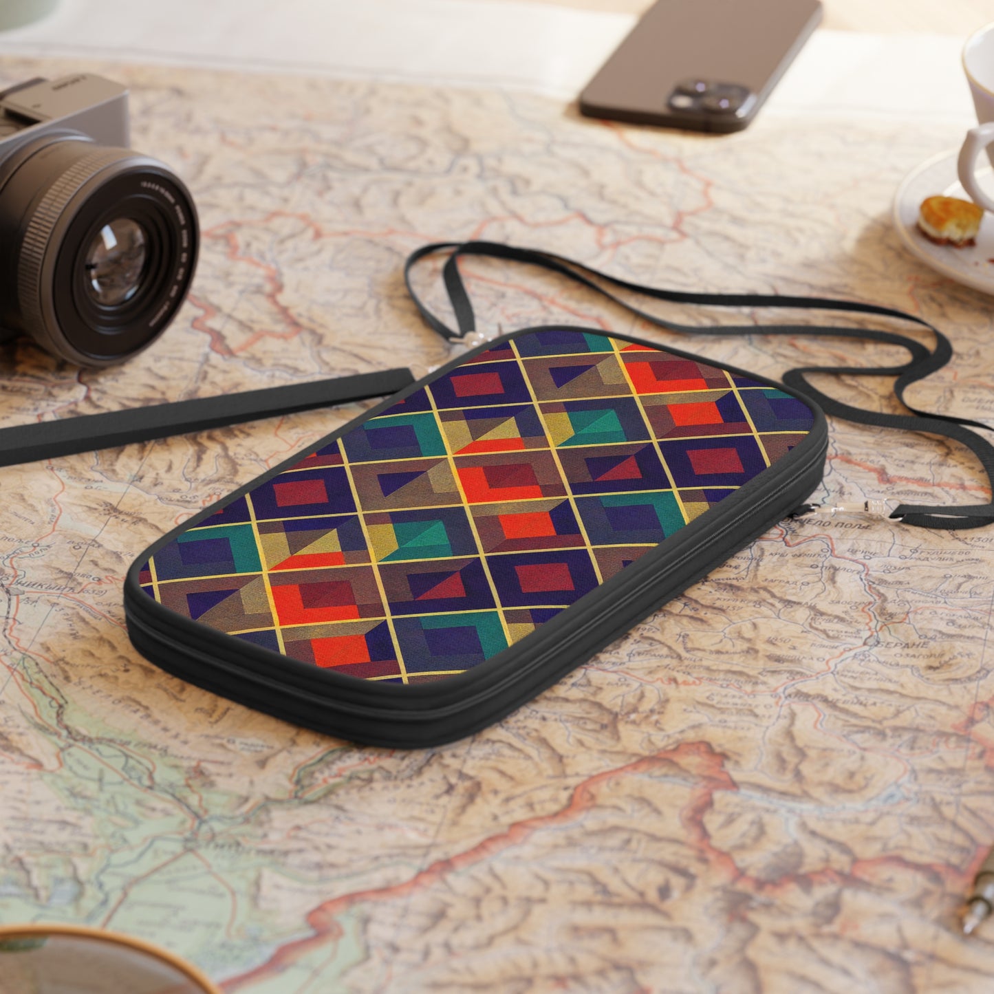 Passport Wallet - Herringbone Kaleidoscope