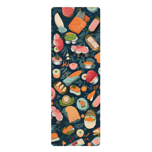 Rubber Yoga Mat- Regina Coyoacan Cute Sushi